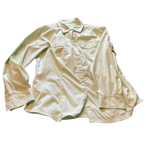 Eddie Bauer Ladies Mint Green Long Sleeves - Roll up - Size Large - Picture 13 of 13